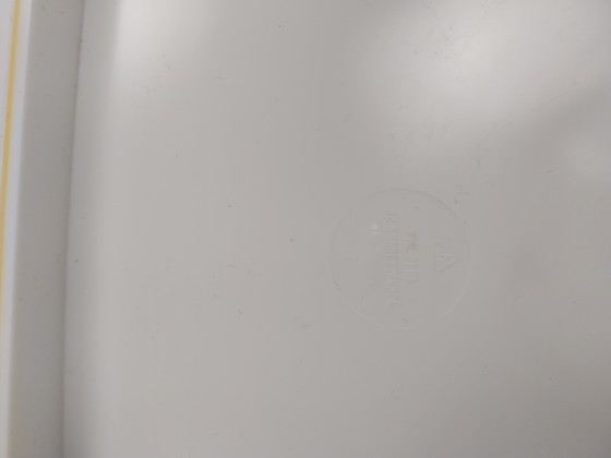 Image 1 of 2 mensole da parete in plastica bianca degli anni '70 provenienti dall'ex Cecoslovacchia