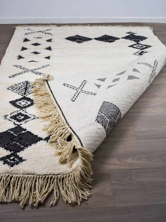 Wit handgemaakt traditioneel wollen vloerkleed 300/200cm – Vloerkleden en tapijten, Wool (photo 6 of 9)