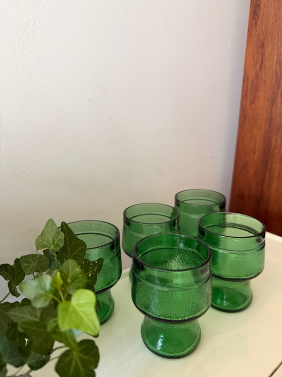 Smaragdgroene glazen Italiaan barware – Glazen & Karaffen (photo 6 of 6)
