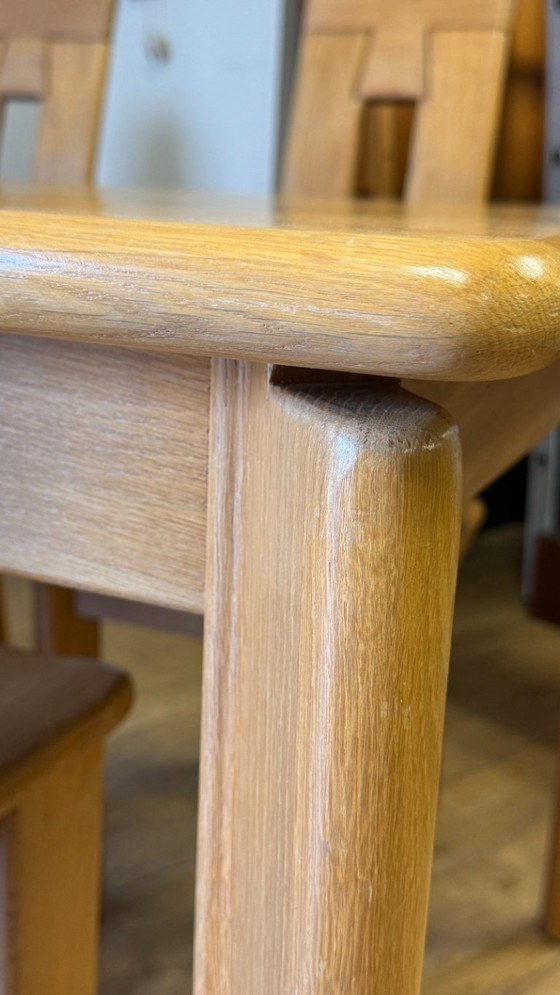 Image 1 of 6x De Puydt eetkamerstoelen, eiken