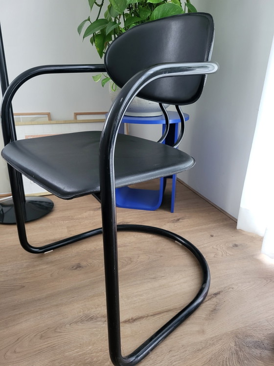 Image 1 of Set van 4 Effezeta Italy eettafel stoelen, jaren 80