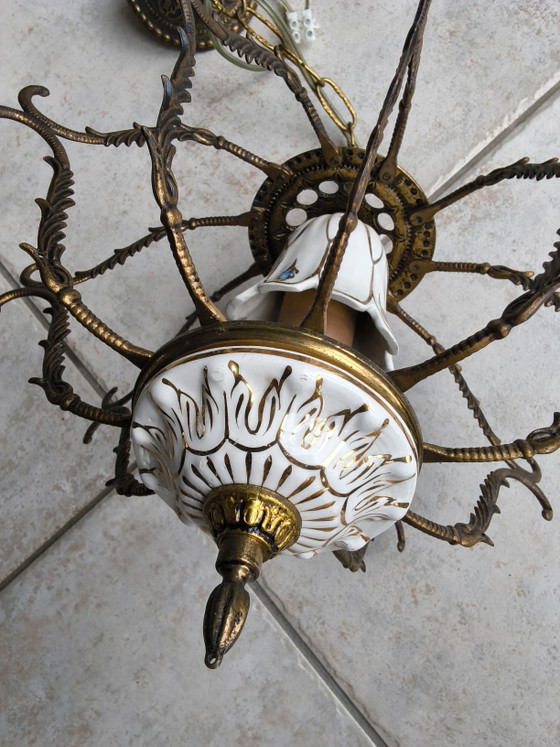 Plafonnier vintage – Porcelain, Copper (photo 6 of 9)