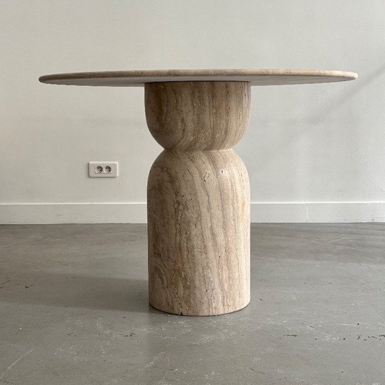 Image 1 of Travertine dining table