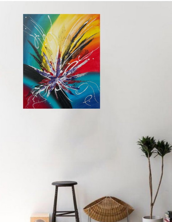 Image 1 of „Vesuv IV“ – Abstraktes Gemälde, signiert 2Luss'Art