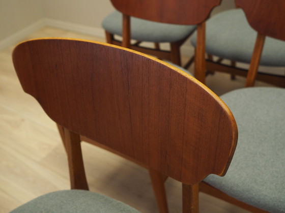 Image 1 of Satz von sechs Teakholzstühlen, dänisches Design, 1970er Jahre, Produktion: Dänemark