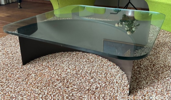 Image 1 of Auténtica mesa de centro cuadrada de los años 70 con tapa de cristal.