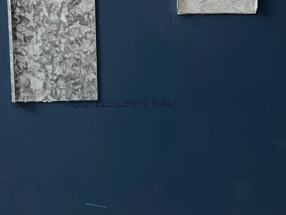 Image 1 of Oval retro wall mirror with aluminum frame, 1970s