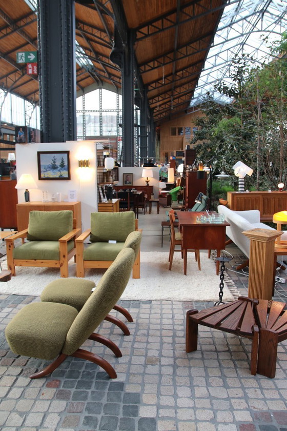 Image 1 of Rattan base or pillar in the style of Gabriella Crespi