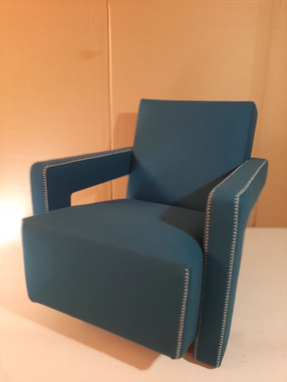 Image 1 of CASSINA 637 UTRECHT fauteuil (NIEUW, NOOIT GEBRUIKT) in 13L OTHANIO WOL met natuurlijke draadstiksels en paardenpunt