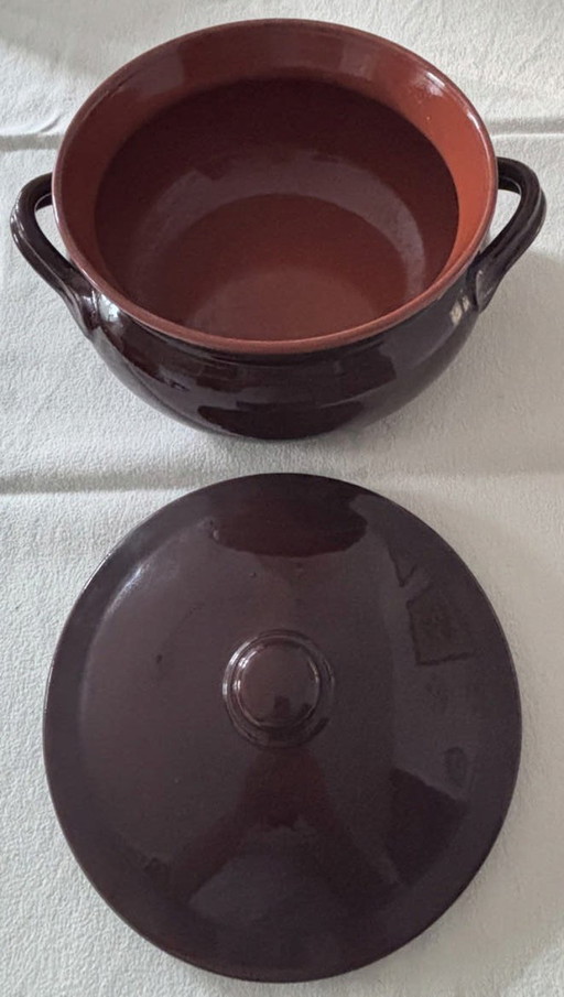 Vulcania vuurvaste terracotta pot – 30 cm met deksel