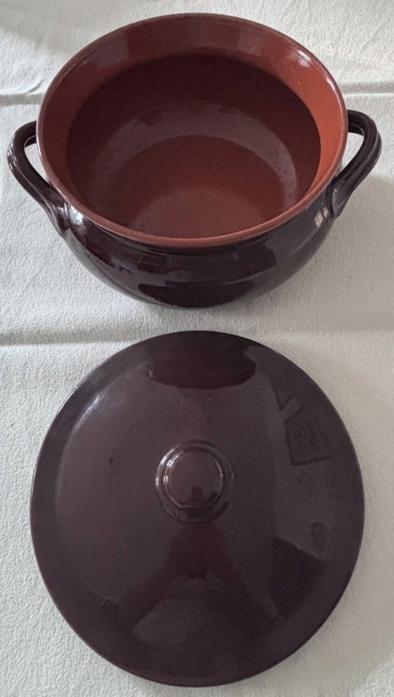 Image 1 of Vulcania vuurvaste terracotta pot – 30 cm met deksel
