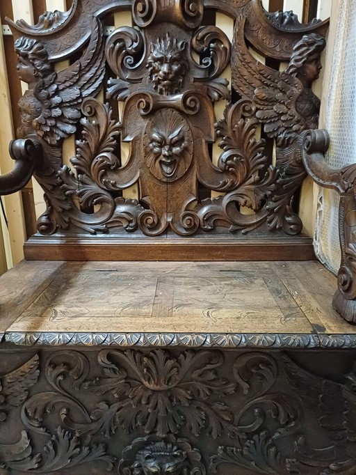 Neo-Baroque ornate armchair