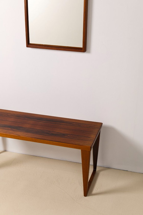 Image 1 of Set di panca da corridoio e specchio in palissandro di Kai Kristiansen, Aksel Kjersgaard, 1960
