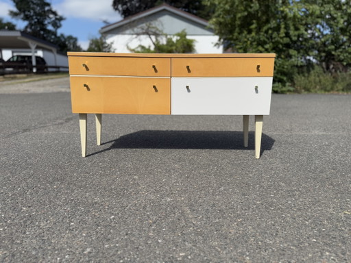 Jaren 50 Vintage Ladekast Mid Century Dressoir Kast