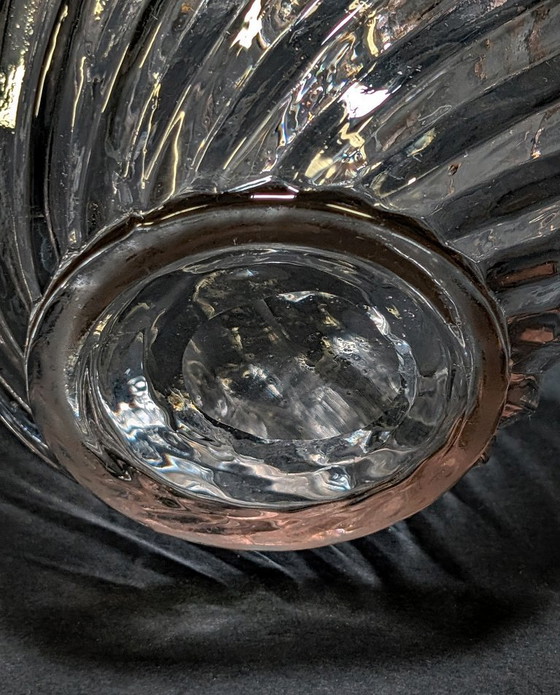 Image 1 of Decanter in vetro vintage con motivo a spirale.