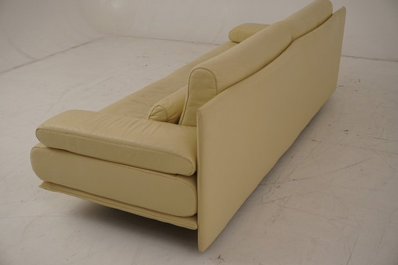 Image 1 of Ensemble canapés Rolf Benz 6500, 2 canapés 3 places, cuir beige, classique