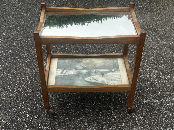 Desserte Vintage En Bois À Deux Plateaux – Années 50 – Meuble bar, Wood, Glass (photo 11 of 13)