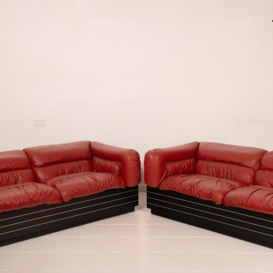 Strato sofa by Giovanni Offredi for Saporiti, 1970 – Aluminium, Leather, Italian Design (photo 15 of 28)