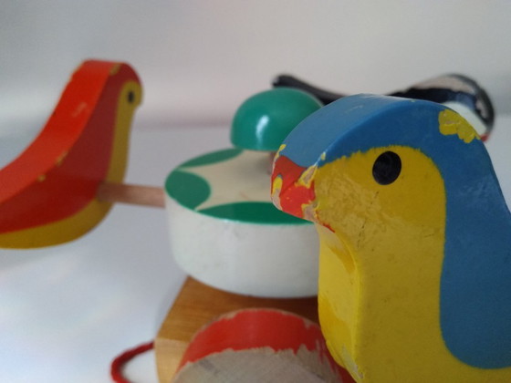 Image 1 of Jouet à tirer vintage en bois de hêtre des années 1960