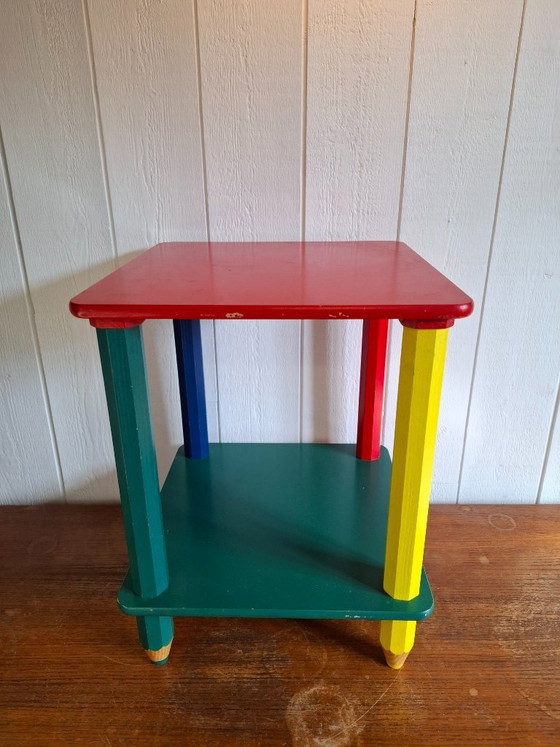 Image 1 of Memphis style pencil side table