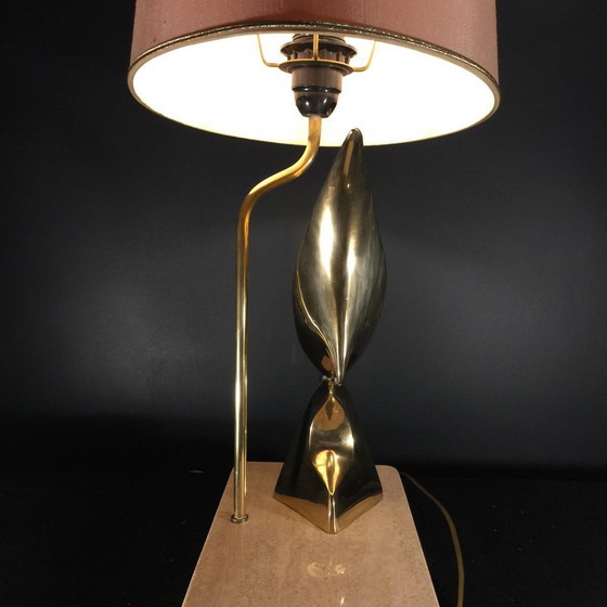 Modernist Sculptural Table Lamp, 1960 – Bronze, Metal, Design (photo 12 of 17)