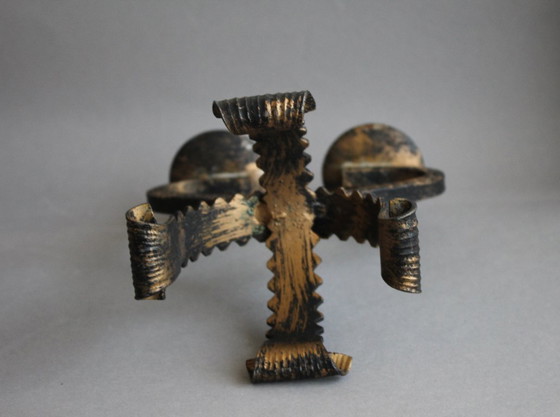 Herzförmiger Kerzenhalter aus Metall Handgeschmiedet Unikat Schwere Ausführung (photo 6 of 7)