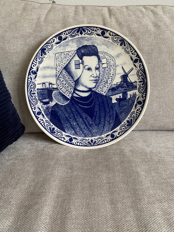 Image 1 of Delfter Blau Chemfeka großer Wandteller