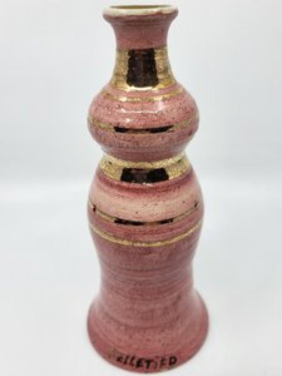 Image 1 of Georges Pelletier vaso soliflore Decorazione in oro fino Francia 1970