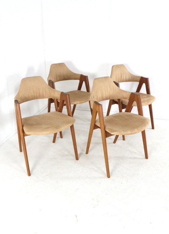 Ensemble de 4 chaises Compass de Kai Kristiansen pour SVA Mobler, design danois vintage (photo 15 of 18)