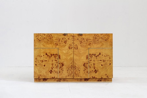 Vintage Burl Wood Sideboard, 1970s, Italy