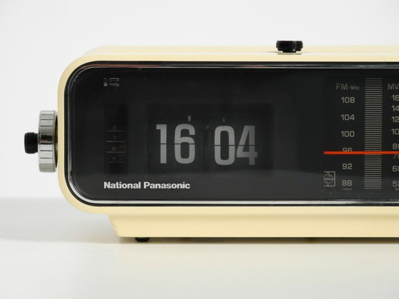 Image 1 of Original 1970s National Panasonic flip-number radio alarm clock model RC-6003B near to mint condition