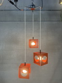 Vintage 'cube' cascade lamp 