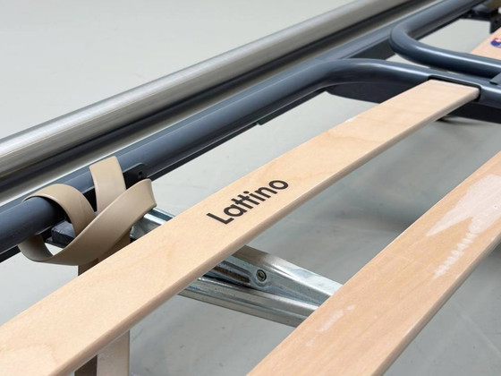 Image 1 of Cama Bauhaus de Bruno Huwyler con somier de láminas de Lattino, años 70