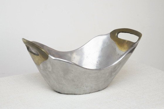Ardisur Ciotola Anni '70 Spagnola Brutalista Alluminio Ottone Centrotavola Vintage – Ciotole, Aluminium (photo 7 of 10)