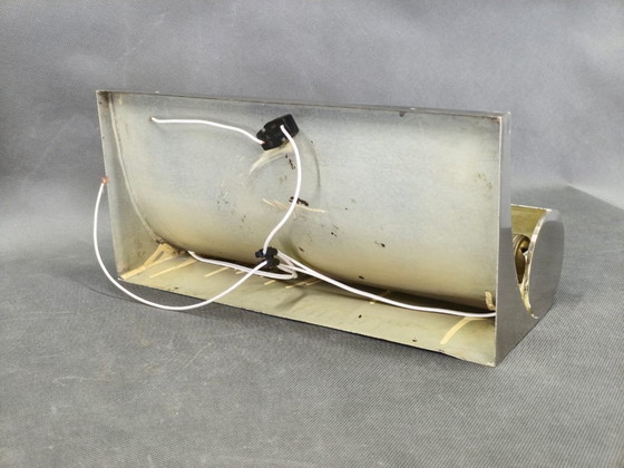 Image 1 of Seltene Bauhaus-Wandleuchten aus Nickel, Tschechoslowakei, 1930er Jahre