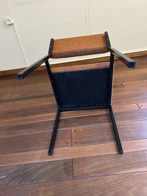 Set of 4 Vintage Design Martin Visser Dining chairs - 1960s, Spectrum, Metal, Textile, Black (photo 12 of 15)