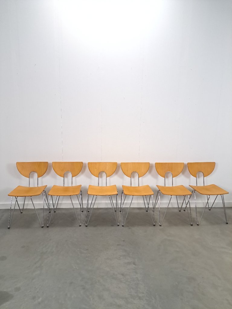 Set of 6 x Kusch & Co Mikado 1800, Walter Leeman chairs | €1,429