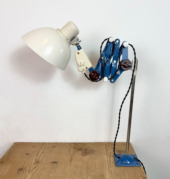 Image 1 of Industrial East German Scissor Lamp from VEB Zweckleuchtenbau Dresden, 1950s