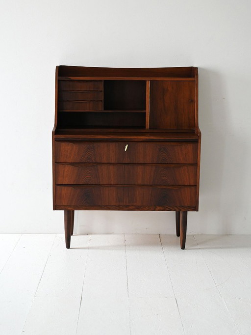 Mobiletto vintage scandinavo in palissandro, anni '50/'60