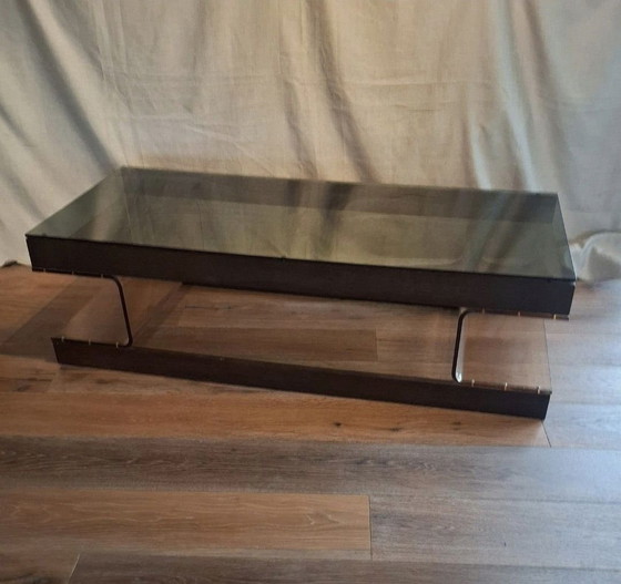 Tavolino da caffè vintage Roche Bobois Wengé Acrilico – Tavolini da caffè, Legno, Vetro (photo 13 of 15)
