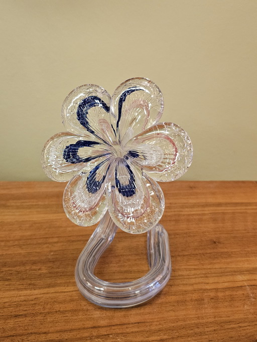 Flor decorativa de cristal de Murano, Italia.