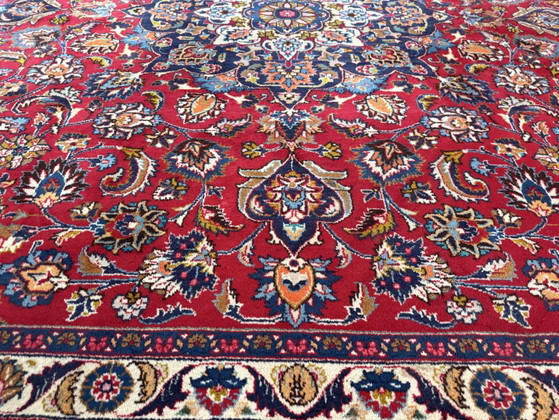 Groot Handgeknoopt Perzisch Mashad Tapijt 300 × 290 Cm – Meshad, Vloerkleden en tapijten, Wool (photo 5 of 15)