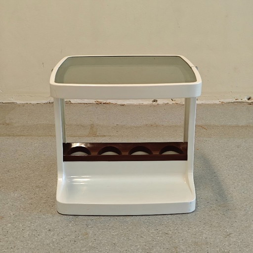 Tavolo da bar vintage in stile Space Age - Marc Held Prisunic – bijzettafels, Plastic (photo 2 of 9)