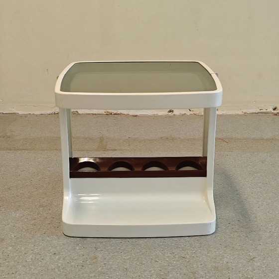 Tavolo da bar vintage in stile Space Age - Marc Held Prisunic – Tavolini, Plastic (photo 2 of 9)