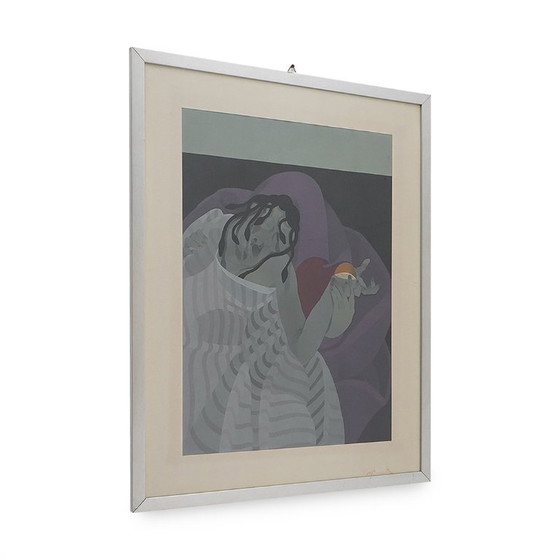 Image 1 of Acrylgemälde auf Papier von Daniel Bec, 1970er Jahre