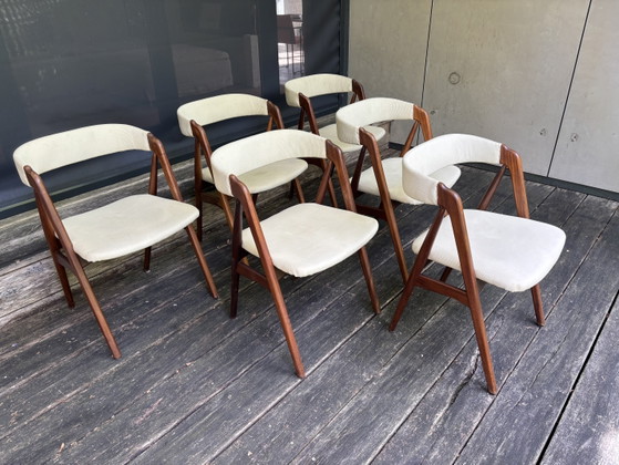 6 Original Danish Vintage Chairs by Thomas Harlev (Nr 205, Farstrup Mobelfabrik) – Dining chairs, Wood (photo 12 of 12)