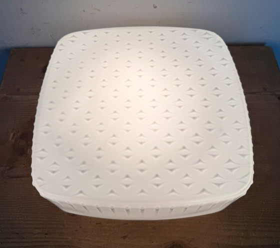 Image 1 of Vintage wand- of plafondlamp met melkglas, jaren 70