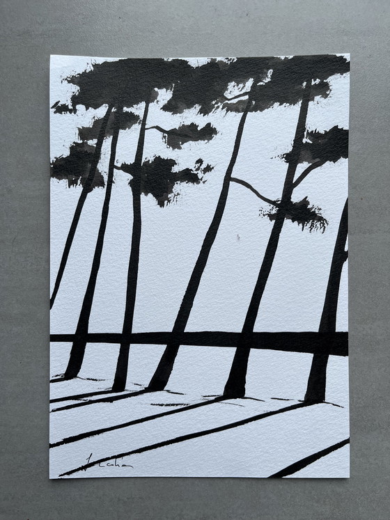 Image 1 of 2 ink sketches, 21x15cm.