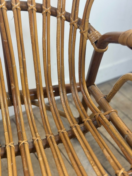 Vintage 1960 Rattan and Bamboo Armchairs (Pair) – Side chairs (photo 8 of 13)