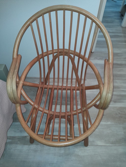 2 Relax rattan/bamboo chairs and table